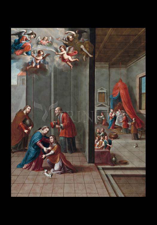 Visitation and Birth of St. John the Baptist - Holy Card