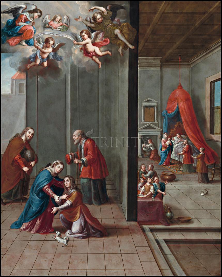 Visitation and Birth of St. John the Baptist - Wood Plaque