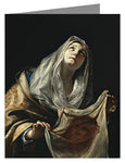 Custom Text Note Card - St. Veronica with Veil by Museum Art