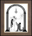 Wood Plaque Premium - Thou Art A Priest Forever by D. Paulos