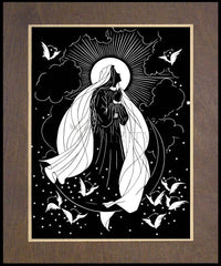 Wood Plaque Premium - Assumption into Heaven by D. Paulos