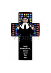 Holy Card - St. Bernadette of Lourdes - Cross by D. Paulos
