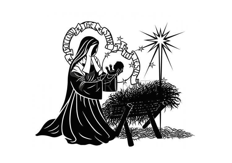 St. Bernadette of Lourdes - Manger - Holy Card