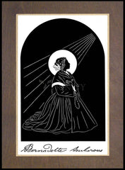 Wood Plaque Premium - St. Bernadette by D. Paulos