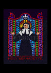 Holy Card - St. Bernadette of Lourdes - Window by D. Paulos