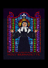 Holy Card - St. Bernadette of Lourdes - Window by D. Paulos