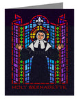Note Card - Bernadette of Lourdes - Window by D. Paulos