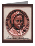 Note Card - Bernadette of Lourdes - Portrait with Signature by D. Paulos