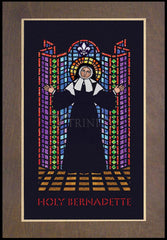 Wood Plaque Premium - St. Bernadette by D. Paulos