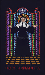 Wood Plaque - St. Bernadette by D. Paulos