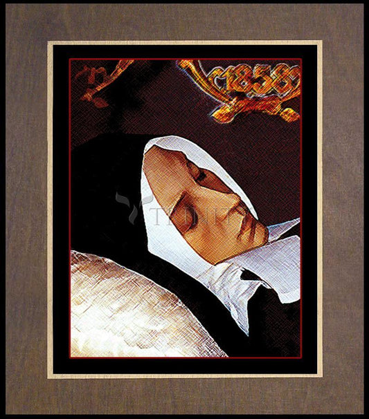 Death of St. Bernadette - Wood Plaque Premium