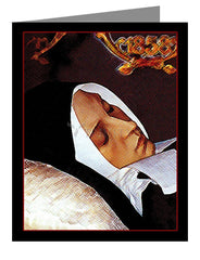 Custom Text Note Card - St. Bernadette of Lourdes, Death of by D. Paulos