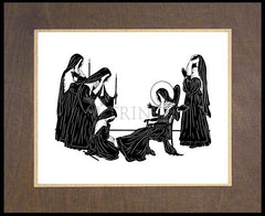 Wood Plaque Premium - St. Bernadette of Lourdes, Death of by D. Paulos