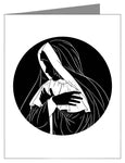 Custom Text Note Card - Mater Dolorosa by D. Paulos