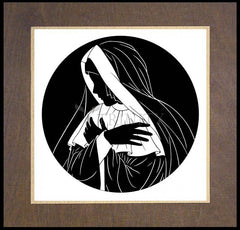 Wood Plaque Premium - Mater Dolorosa by D. Paulos