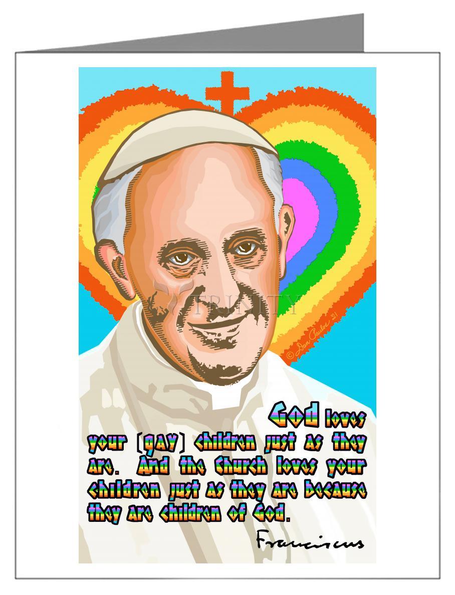 Pope Francis - God Loves Your Children - Note Card Custom Text