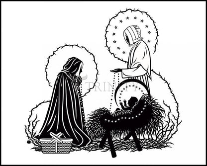 St. Jeanne Jugan and Infant Jesus - Wood Plaque