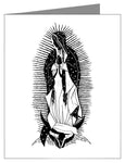 Custom Text Note Card - Our Lady of Guadalupe by D. Paulos