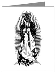 Custom Text Note Card - Our Lady of Guadalupe by D. Paulos