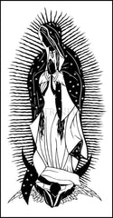 Wood Plaque - Our Lady of Guadalupe by D. Paulos