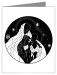 Custom Text Note Card - Our Lady of the Snows by D. Paulos