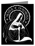 Note Card - Mater Dolorosa - Mother of Sorrows by D. Paulos
