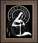 Wood Plaque Premium - Mater Dolorosa - Mother of Sorrows by D. Paulos