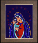 Wood Plaque Premium - Madonna and Child by D. Paulos