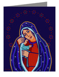 Custom Text Note Card - Madonna and Child by D. Paulos
