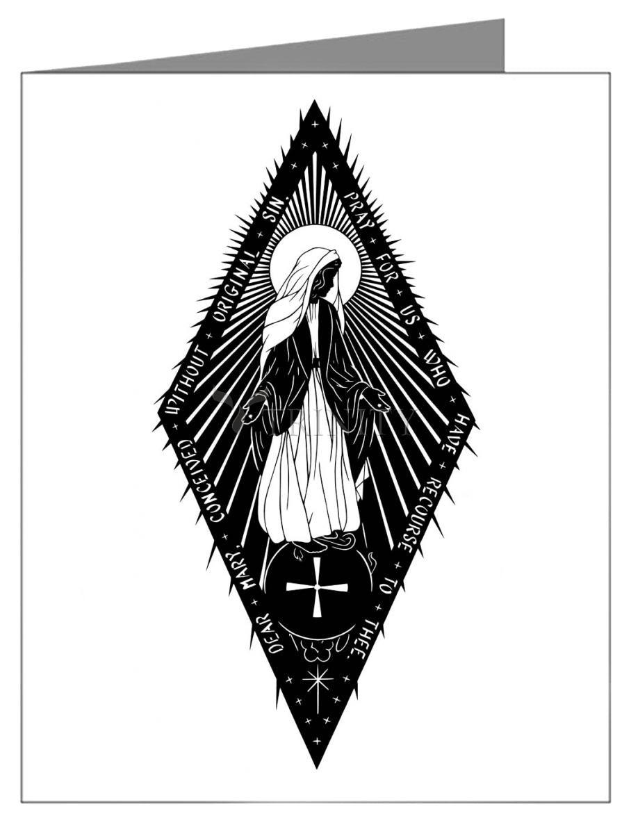 Miraculous Medal - Note Card Custom Text by Dan Paulos - Trinity Stores