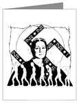 Custom Text Note Card - Madonna of the Slaughtered Jews by D. Paulos