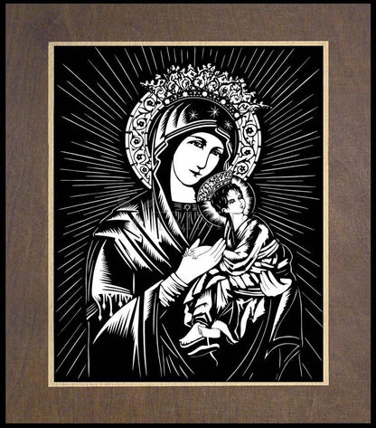 Our Lady of Perpetual Help - Wood Plaque Premium
