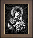 Wood Plaque Premium - Our Lady of Perpetual Help by D. Paulos
