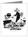 Custom Text Note Card - Our Lady of New Mexico by D. Paulos