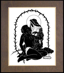 Wood Plaque Premium - Pieta by D. Paulos