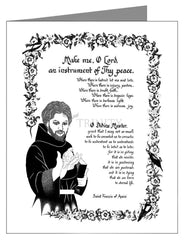 Note Card - Prayer of St. Francis by D. Paulos