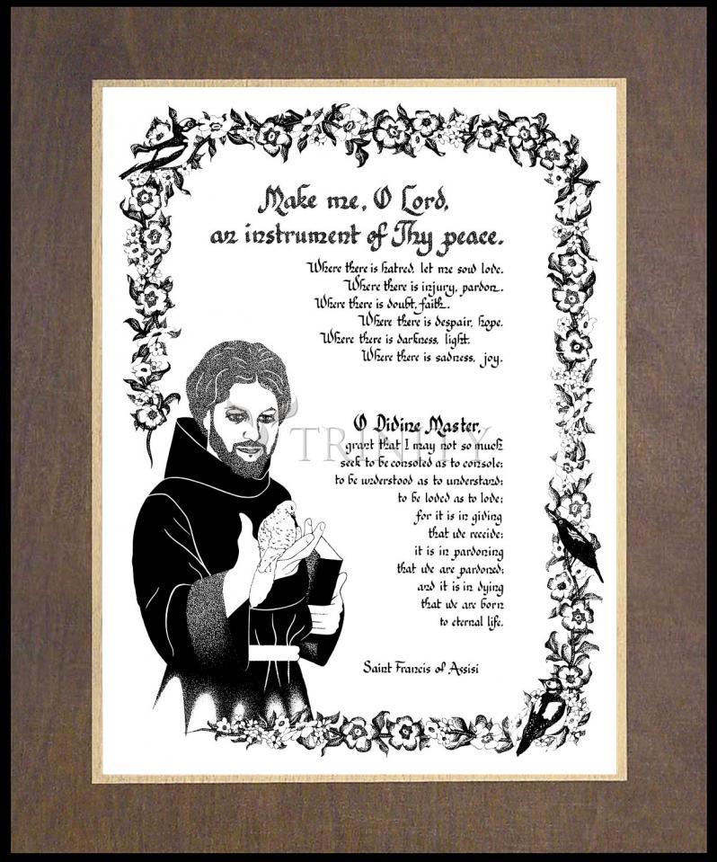 Prayer of St. Francis - Wood Plaque Premium
