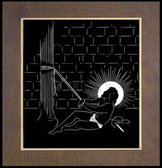 Wood Plaque Premium - Scourging by D. Paulos