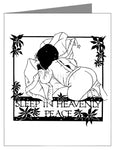 Custom Text Note Card - Sleep In Heavenly Peace by D. Paulos