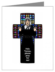 Note Card - Teresa of Calcutta Cross by D. Paulos