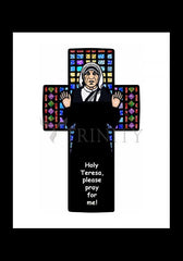 Holy Card - St. Teresa of Calcutta Cross by D. Paulos