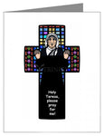 Custom Text Note Card - St. Teresa of Calcutta Cross by D. Paulos