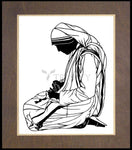 Wood Plaque Premium - St. Teresa of Calcutta - Kneeling by D. Paulos