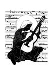 Holy Card - Magnificat - Guitar by D. Paulos