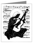 Custom Text Note Card - Magnificat - Guitar by D. Paulos