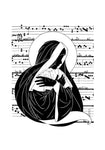 Holy Card - Magnificat - Folded Hands by D. Paulos