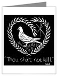 Custom Text Note Card - Thou Shalt Not Kill by D. Paulos