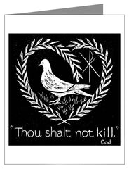 Custom Text Note Card - Thou Shalt Not Kill by D. Paulos