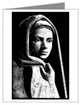 Note Card - St. Bernadette of Lourdes, Drawing of Vilon's statue by D. Paulos