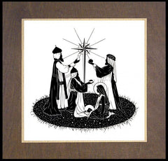 Wood Plaque Premium - We Three Kings by D. Paulos